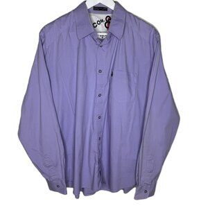 Volcom Men's Lavender Purple Tailored Dress Shirt, Long Sleeve, Size Large